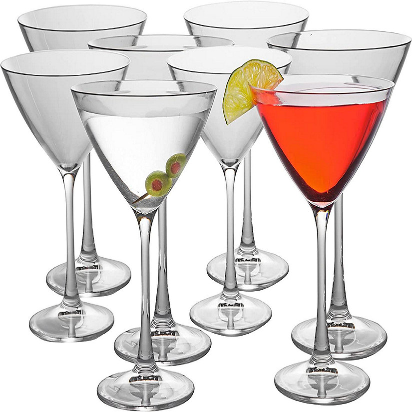 Unbreakable Stemmed Martini Glasses, 9oz- 100% Tritan- Shatterproof,  Reusable, Dishwasher Safe Drink Glassware (4 Pk)- Indoor Outdoor Drinkware  - Great Holiday & Wedding Gift 