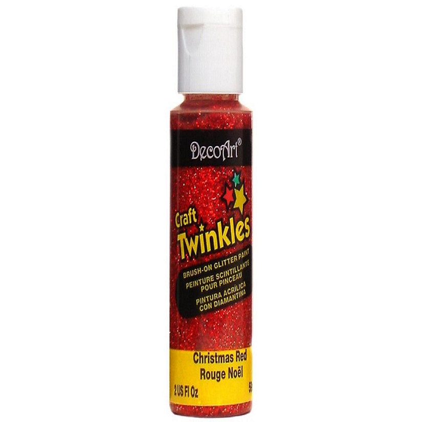 Decoart Craft Twinkles Paint 2oz Christmas Red Image