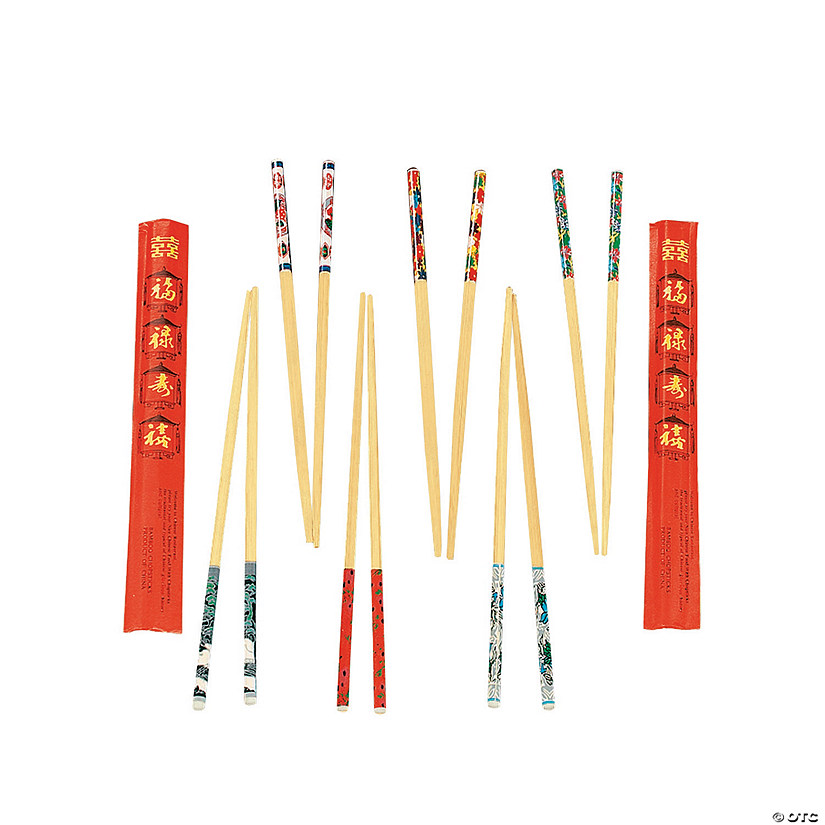 Decorated Wood Chopsticks - 24 Ct. Image