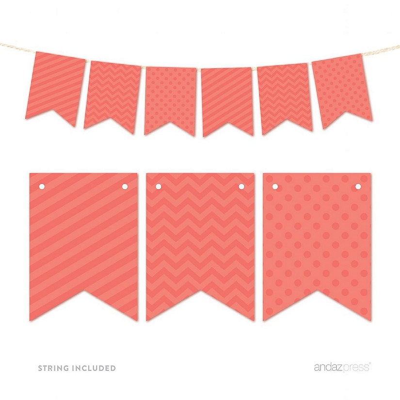 Deep Coral Bunting Banner 9ft Image