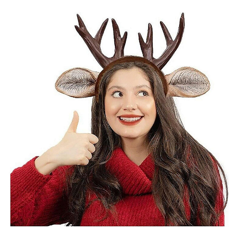 Deer Horn and Ear Adult Costume Headband Image