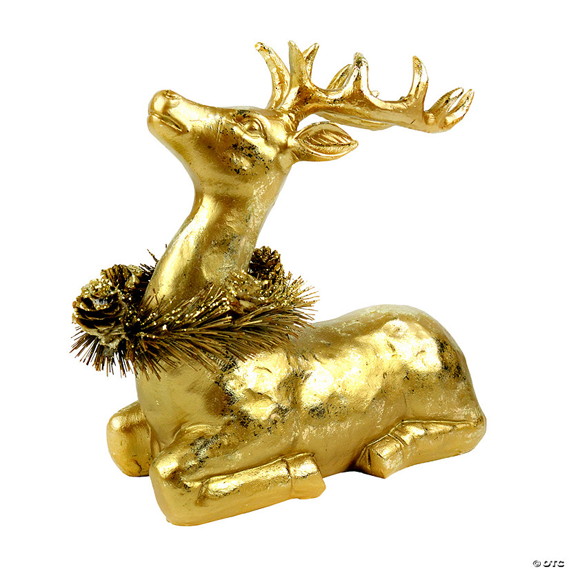 Deer Laying Down with Wreath Tabletop Decoration Image