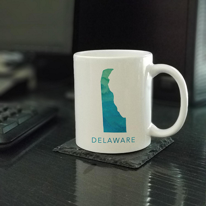 Delaware Aqua Blue Water Ceramic Mug Image