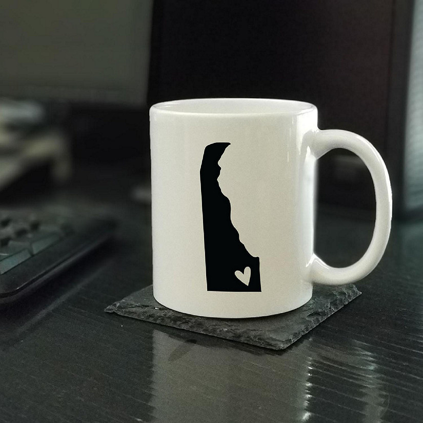 Delaware State Heart Ceramic Mug Image