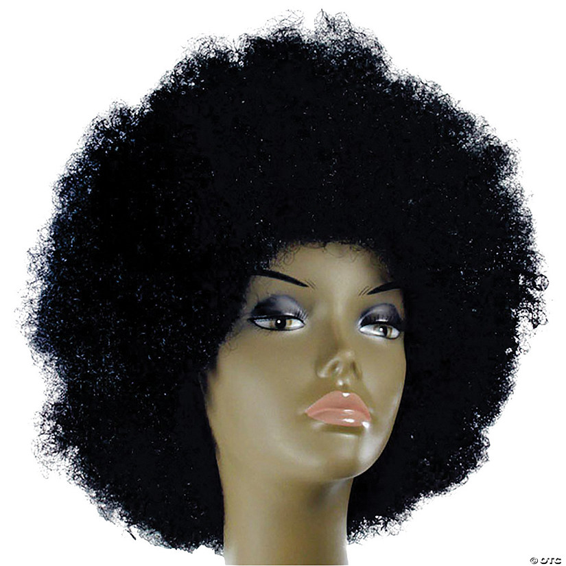 Deluxe Afro Wig, Black Image
