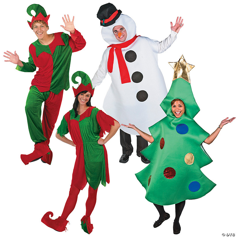 Deluxe Christmas Character Polyester Costume Kit for 4 Image