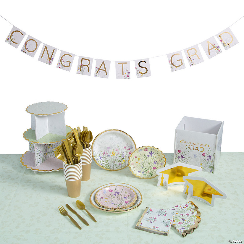 Deluxe Graduation Cottage Core Decorating Kit for 8 Image