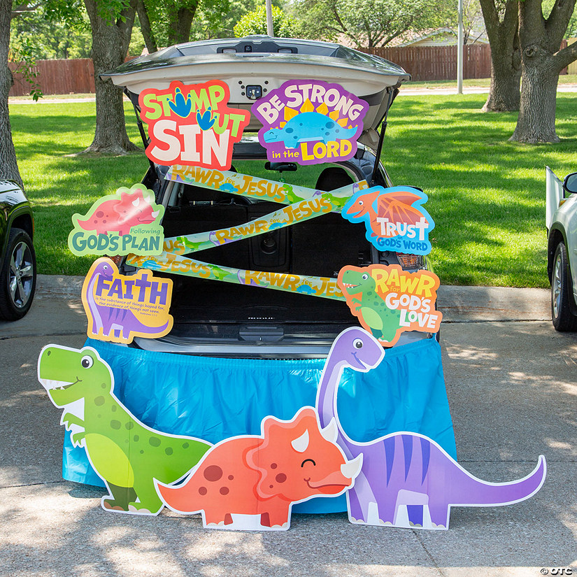 Deluxe Religious Dinosaur Trunk-or-Treat Decorating Kit - 11 Pc. Image