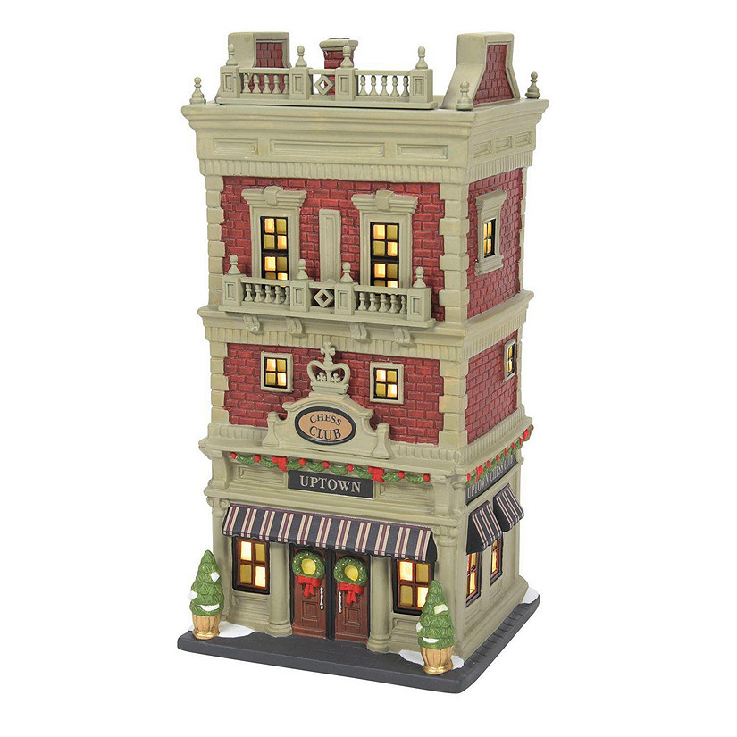 Department 56 Christmas in the City Village Uptown Chess Club Building 6009754 Image