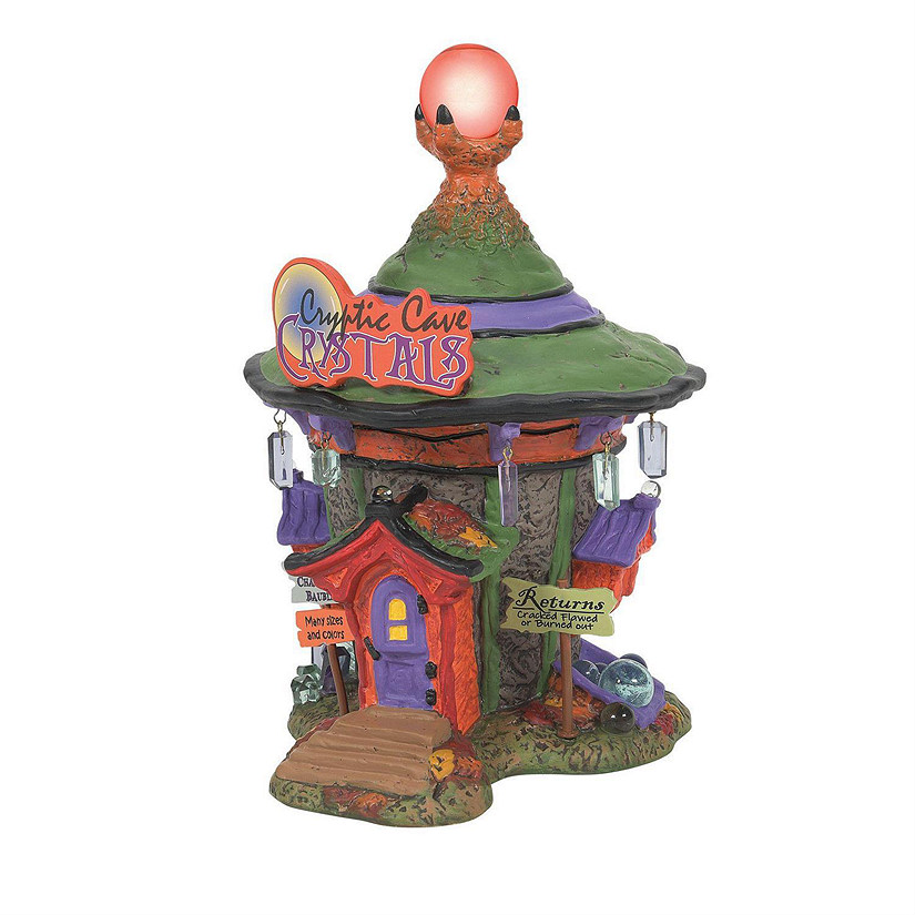 Department 56 Halloween Village Cryptic Cave Crystals Building 7.7 Inch 6007641 Image