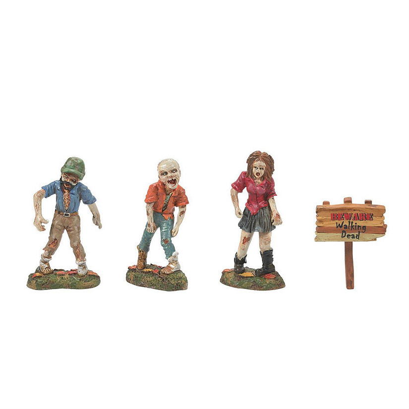 Department 56 Halloween Village Zombie Crawl Figurines 4 Piece Set 2.9 Inch Image