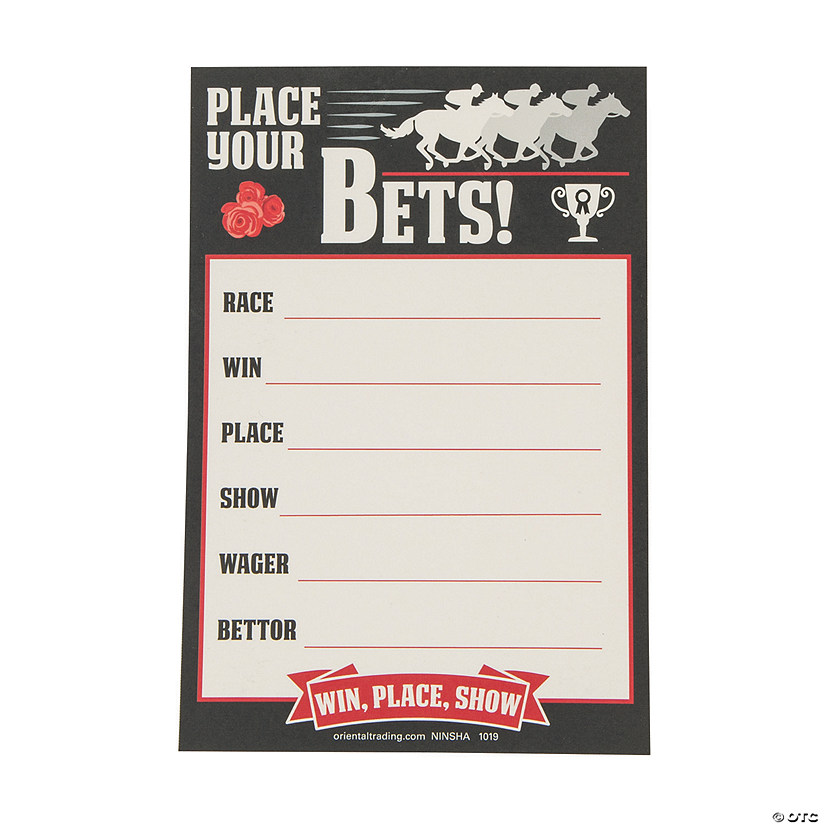 Derby Place Your Bets Game Cards - 24 Pc. Image