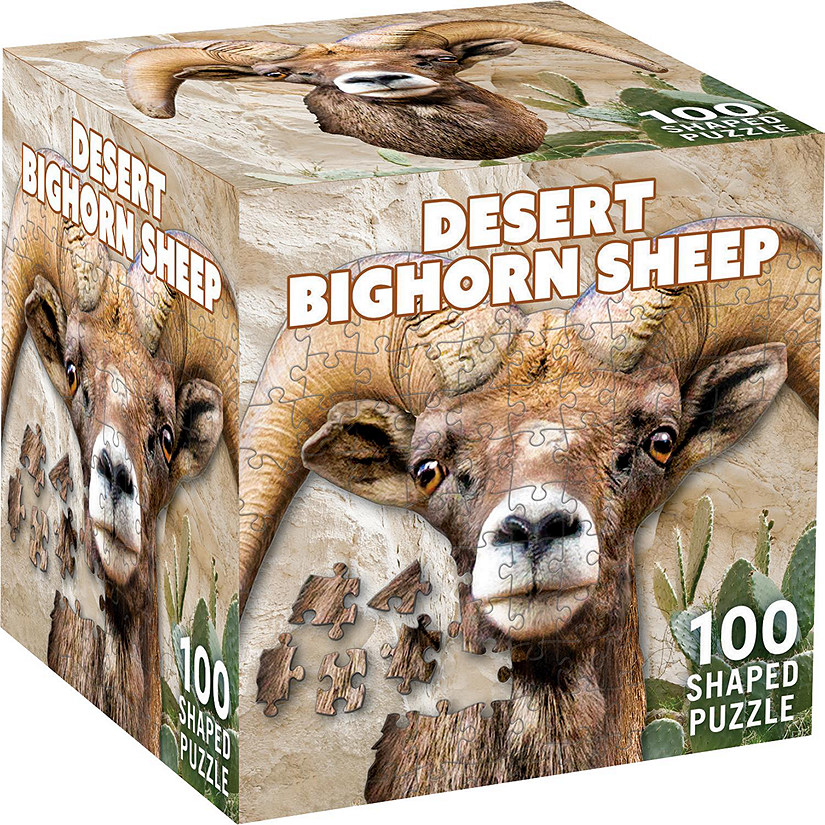 Desert Bighorn Sheep 100 Piece Shaped Jigsaw Puzzle Image