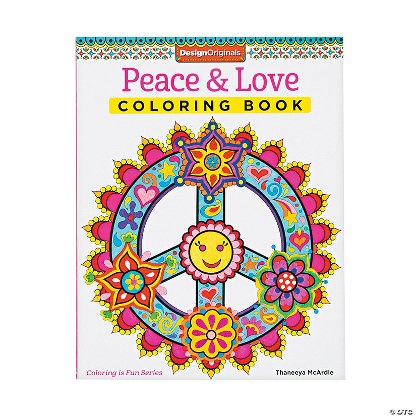 Design Originals Peace & Love Adult Coloring Book Discontinued