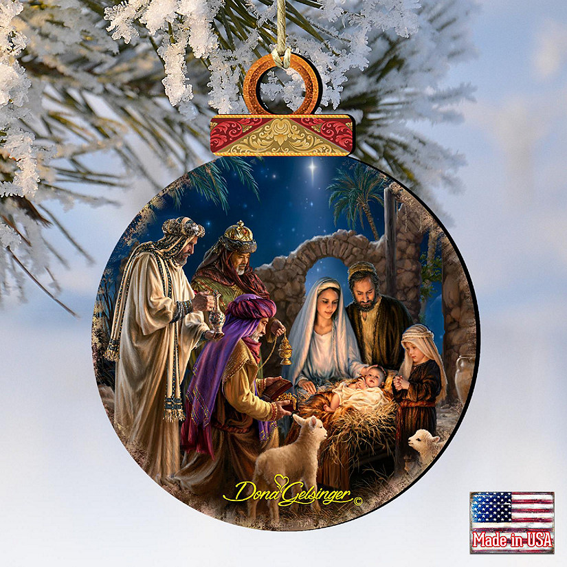 Nativity Ornament Assorted With Banners