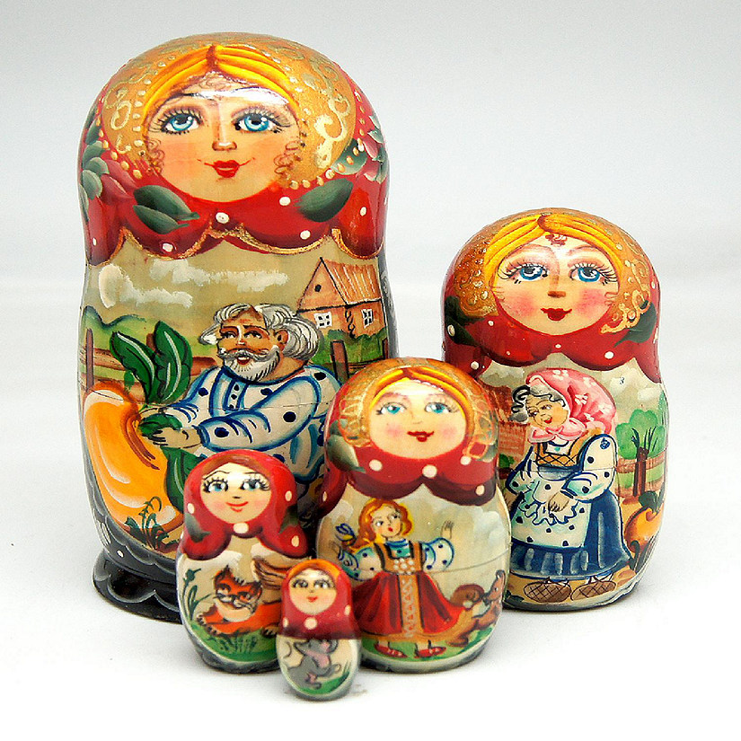Designocracy Turnip Family 5-Piece Nested Doll  G.DeBrekht Image