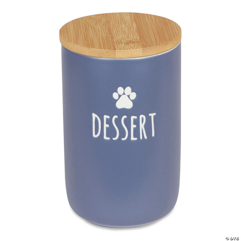 Dessert French Blue Ceramic Treat Canister Image