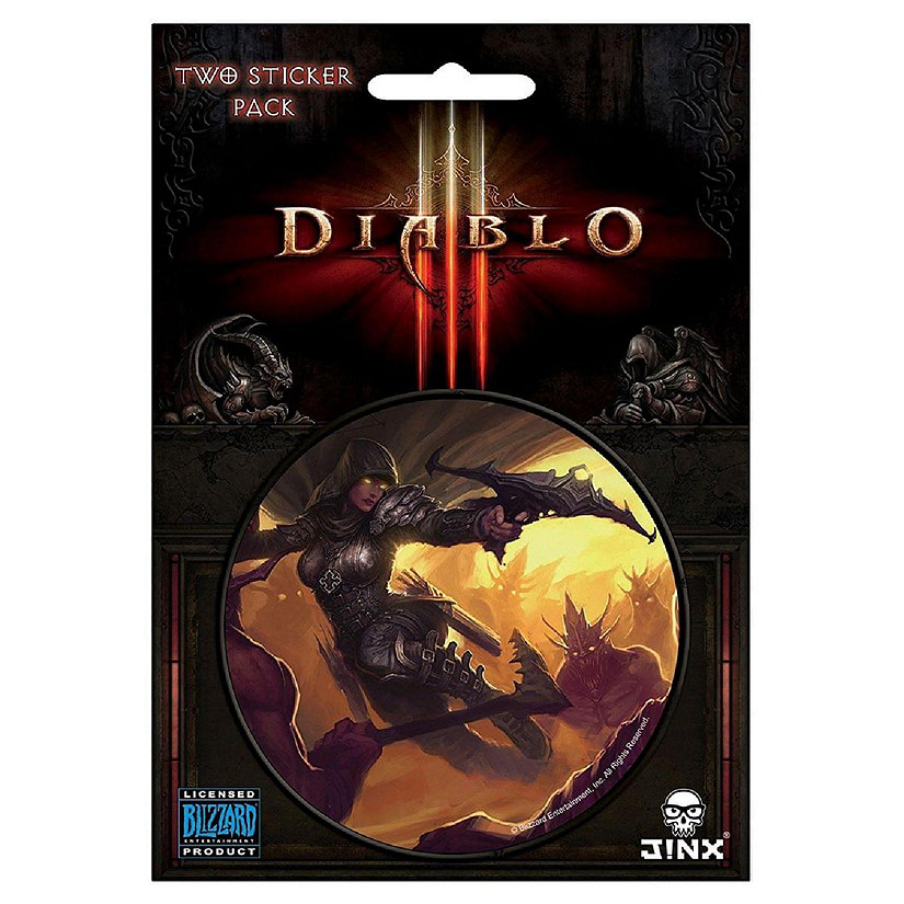 Diablo III 3" Round Sticker 2-Pack: Demon Hunter Class Image