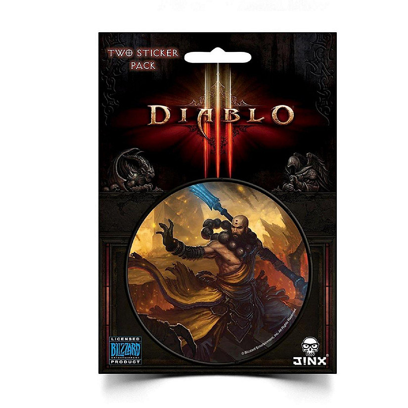 Diablo III 3" Round Sticker 2-Pack: Monk Class Image