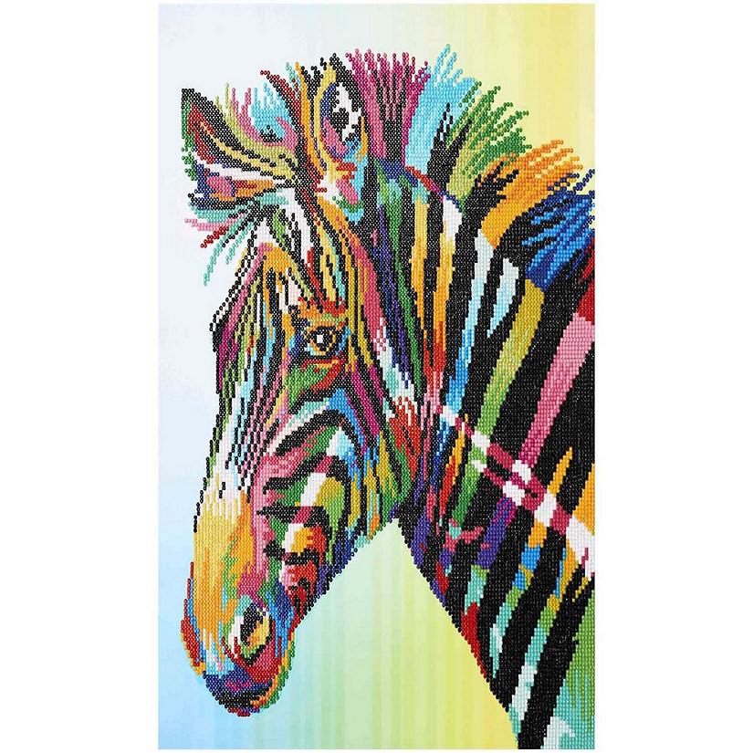 Diamond Art Advance Kit Colorful Zebra