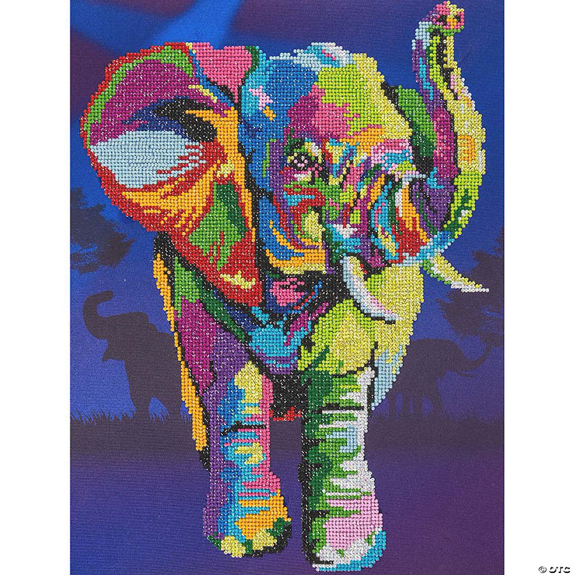 Diamond Art Kit 14"x 16" Advanced Elephant&#160; &#160;&#160; &#160; Image
