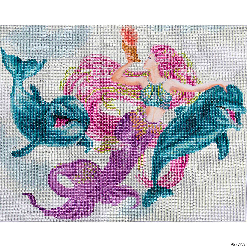 Diamond Art Kit 16"x 14" Advanced Mermaid & Friends&#160; &#160;&#160; &#160; Image