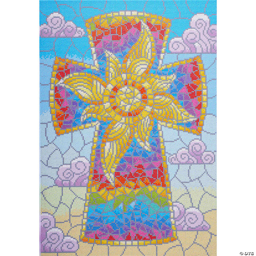 Diamond Art Kit 16"x 23.1" Premium Stained Glass Cross&#160; &#160;&#160; &#160; Image