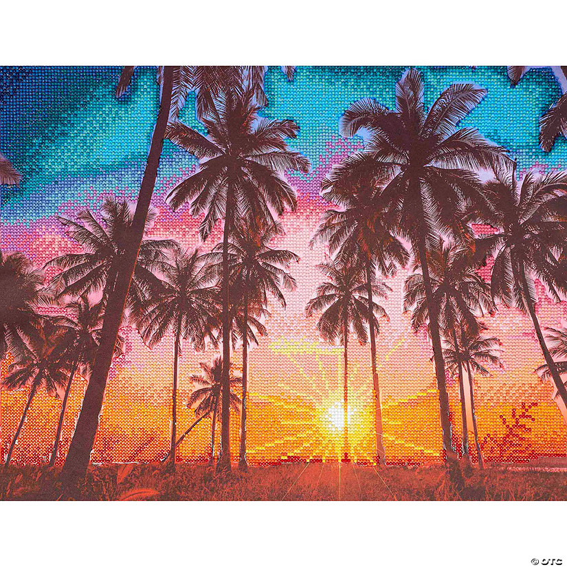 Diamond Art Kit 20"x 16" Advanced Palm Sunset&#160; &#160;&#160; &#160; Image