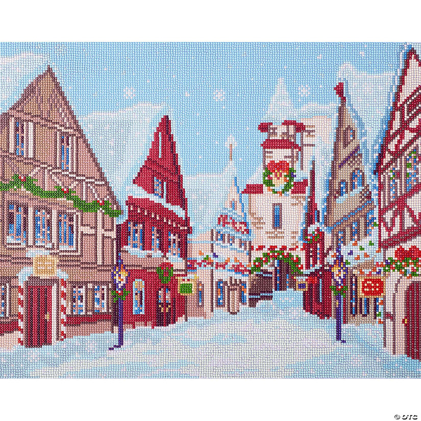Diamond Art Kit 20"x 16" Advanced Snowy Village&#160; &#160;&#160; &#160; Image
