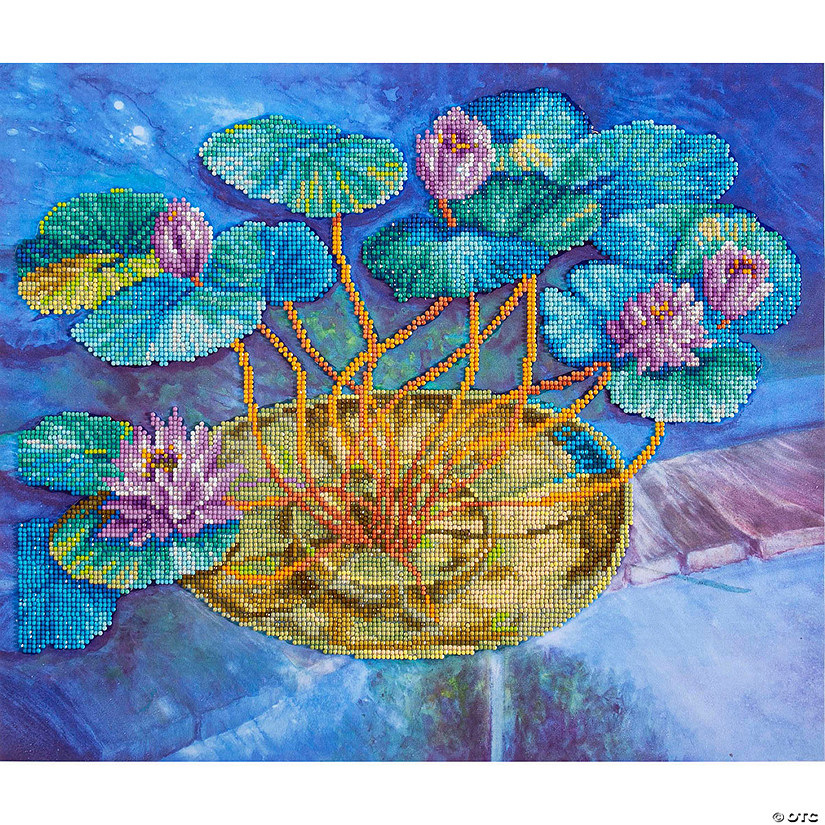 Diamond Art Kit 20"x 16" Advanced Water Lilies&#160; &#160;&#160; &#160; Image
