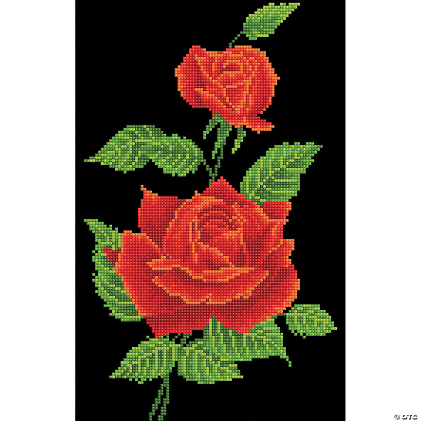 Diamond Dotz Diamond Embroidery Facet Art Kit 10.6"X16.5"-Red Rose Corsage with Frame Image