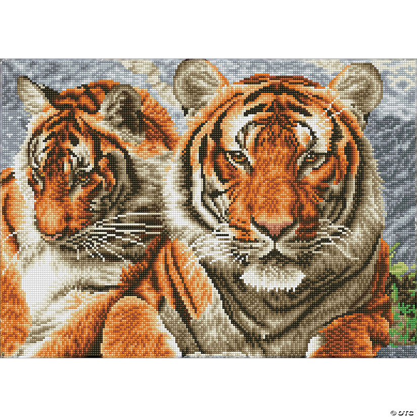 Diamond Dotz Diamond Embroidery Facet Art Kit 14.57"X20.28"-Tigers Image