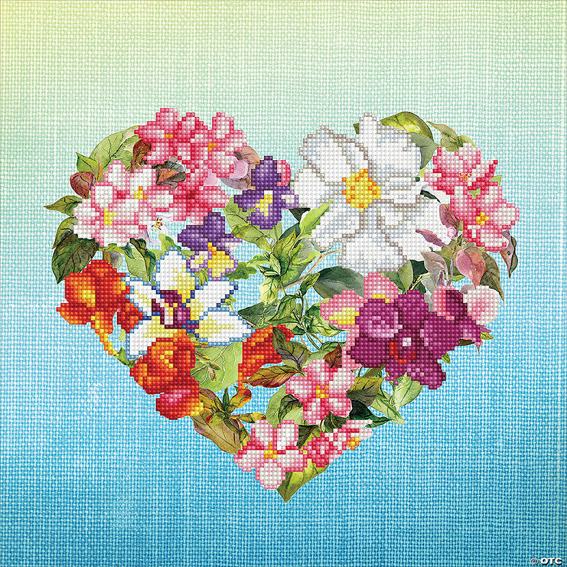 Diamond Dotz Diamond Embroidery Facet Art Kit 14.6"X14.6"-Flower Heart Image