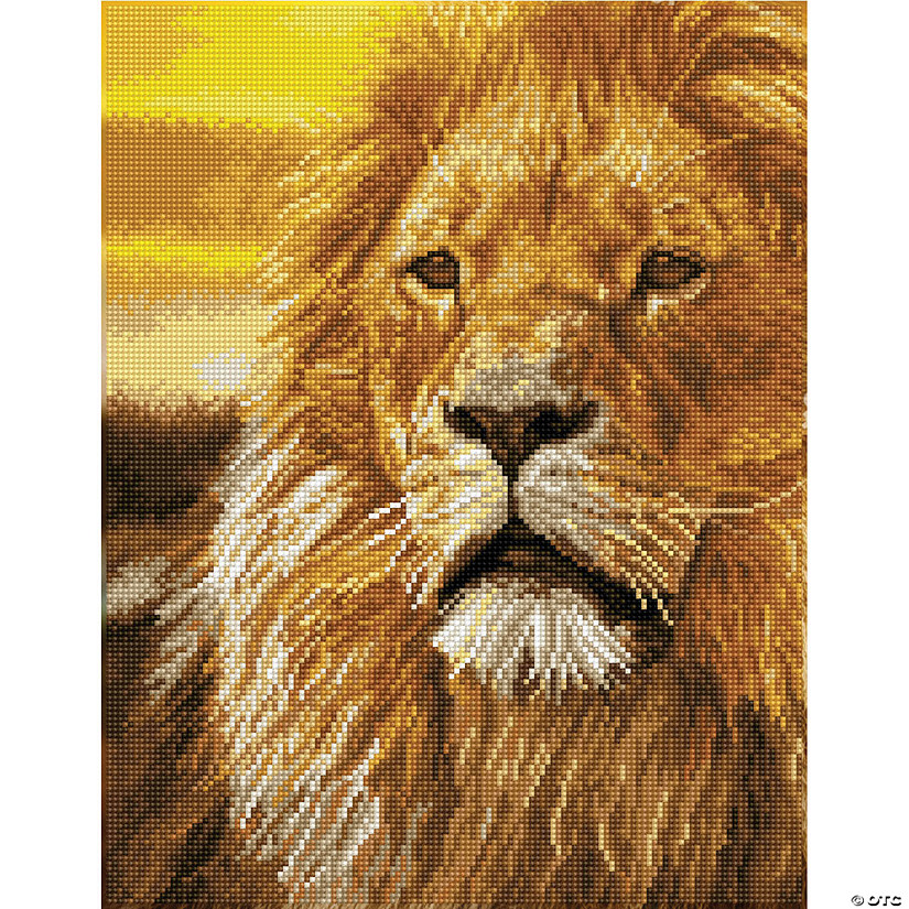 Diamond Dotz Diamond Embroidery Facet Art Kit 17.72"X13.78"-Lord Of The Serengeti with Frame Image