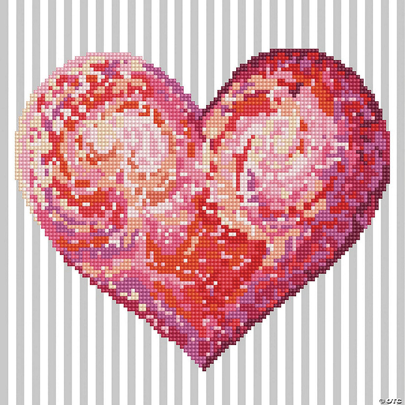Diamond Dotz Diamond Embroidery Facet Art Kit-Heart Felt with Frame Image
