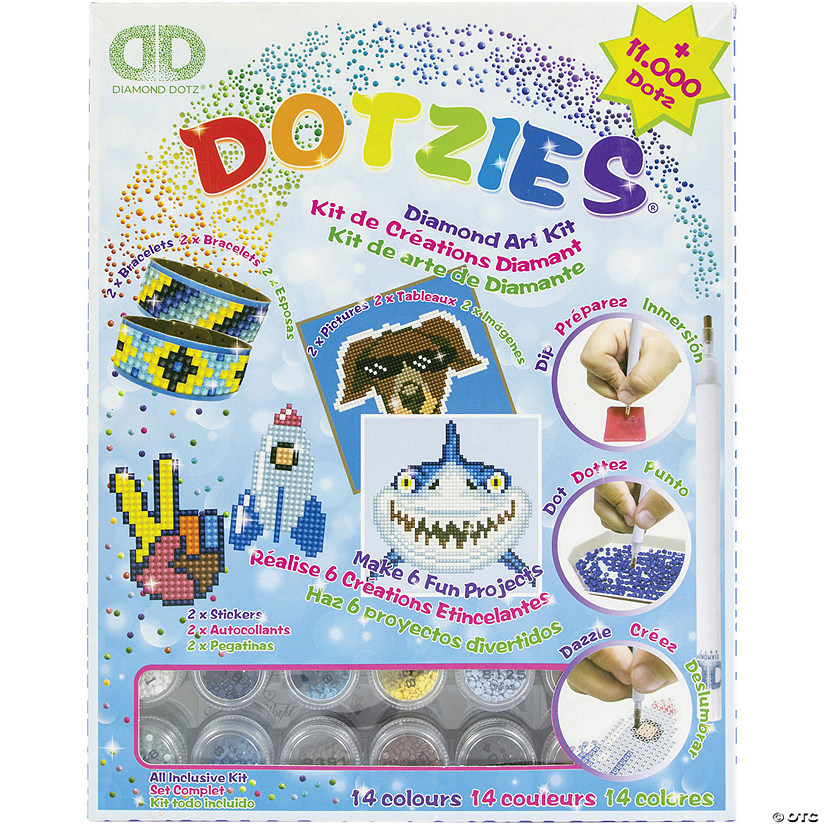 Diamond Dotz DOTZIES Variety Kit 6 Projects-Blue Image