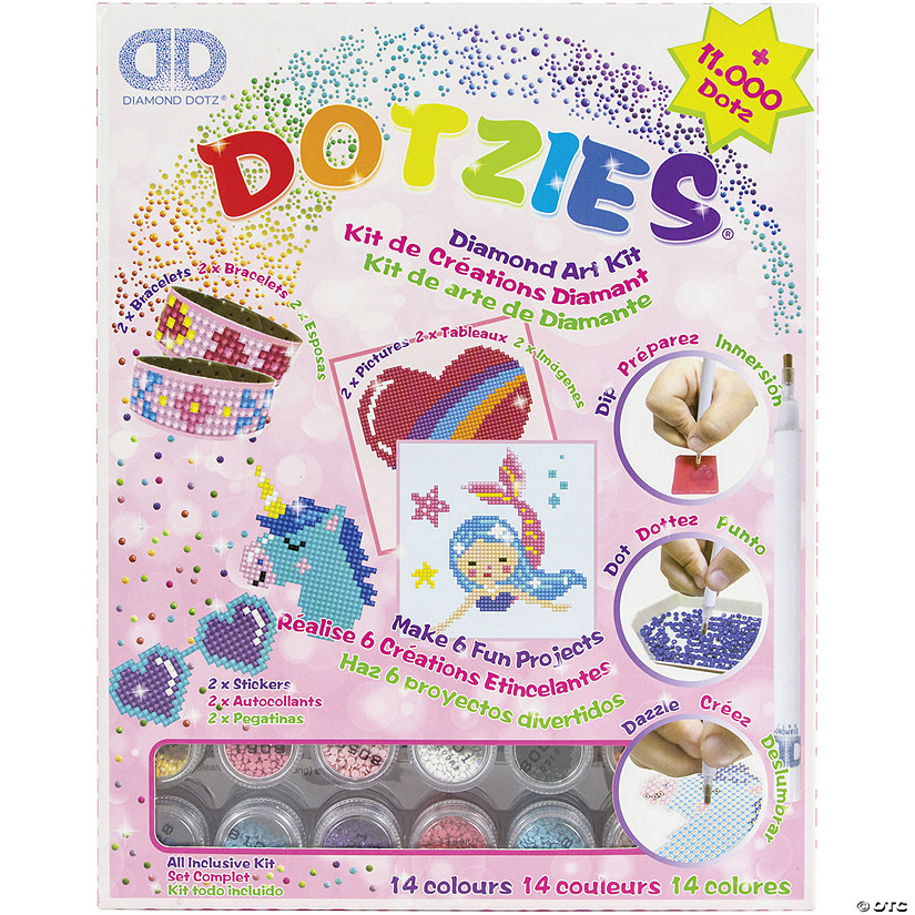 Diamond Dotz DOTZIES Variety Kit 6 Projects-Pink Image