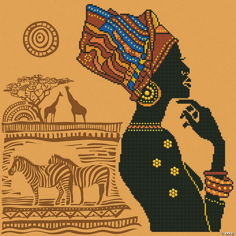 Diamond Dotz Facet Art Kit Intermediate African Elegance Oriental Trading