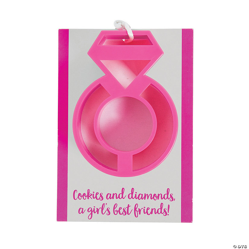 Diamond Ring Cookie Cutter Favors on Cards Image
