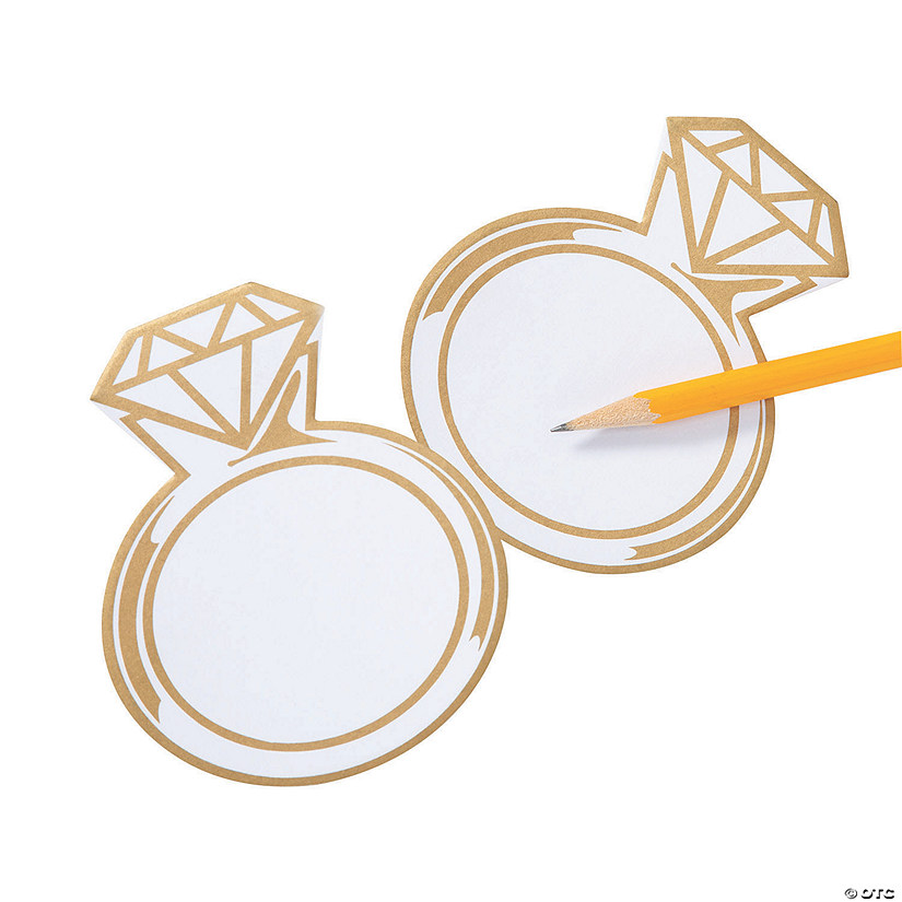 Diamond Ring Sticky Notes - 12 Pc. Image