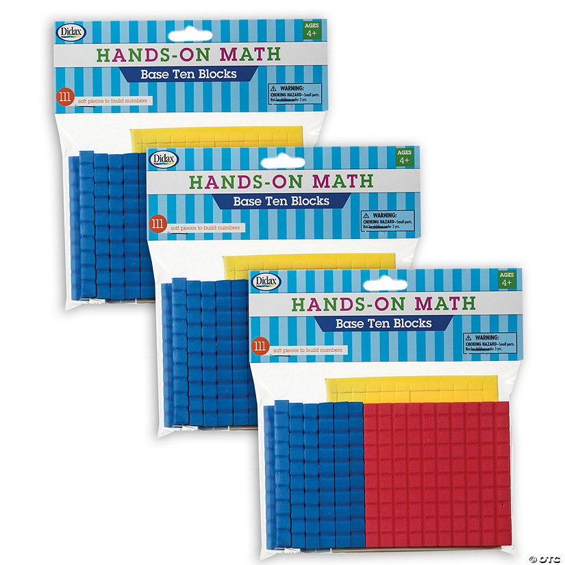 Didax Foam Base Ten Blocks, 111 Per Pack, 3 Packs Image