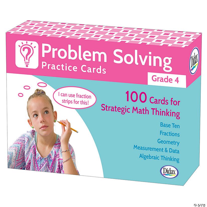 Didax Problem Solving Practice Cards, Grade 4 Image