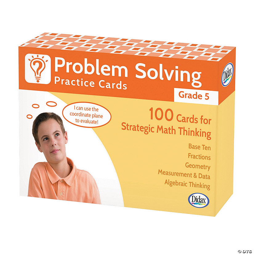 Didax Problem Solving Practice Cards, Grade 5 Image