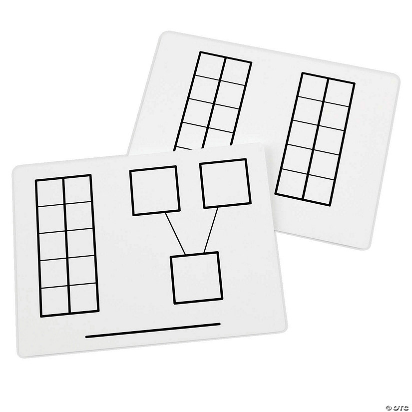 Didax Write-On/Wipe-Off Ten-Frame Mats, Set of 10, 2 Sets Image