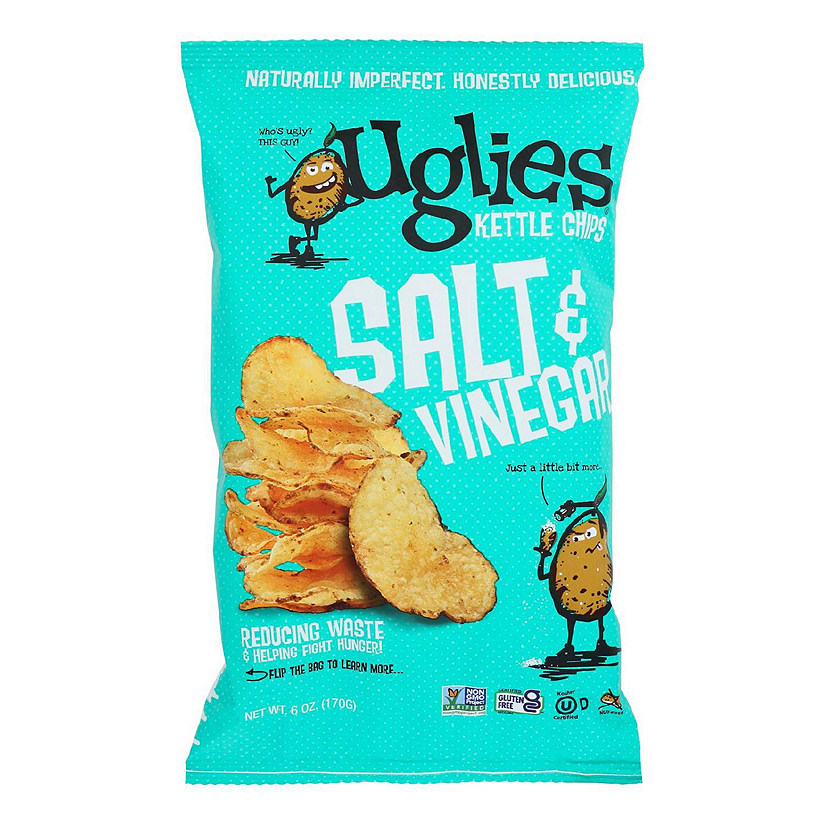 Diffenbach's Ugly Snacks Salt And Vinegar Kettle Cooked Chips  - Case of 12 - 6 OZ Image