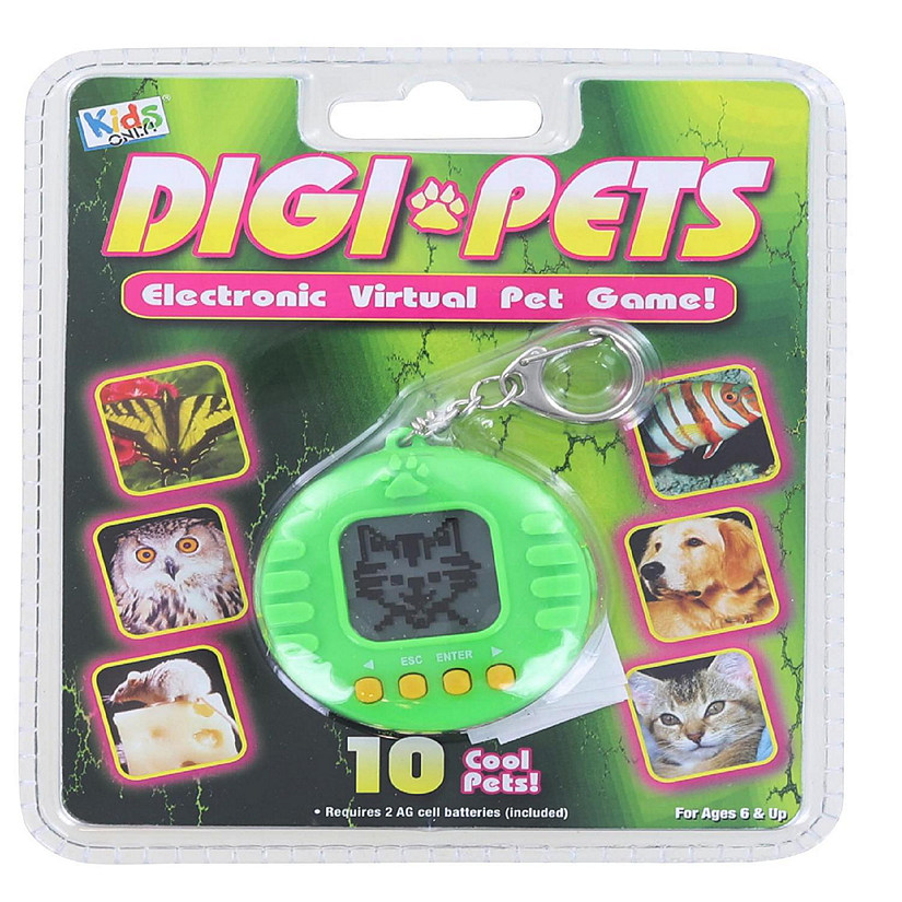 Digi Pets Electronic Virtual Pet Game Green Oriental Trading