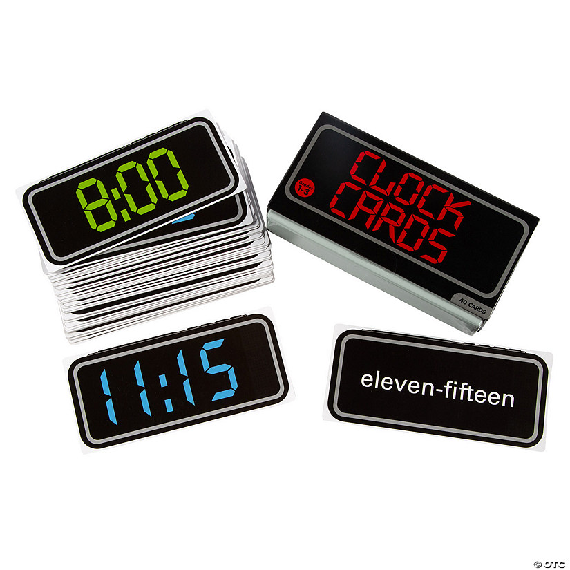 Digital Clock Flashcards - 40 Pc. Image