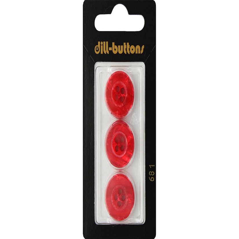 Dill Buttons 18mm 3pc 4 Hole Red Oriental Trading