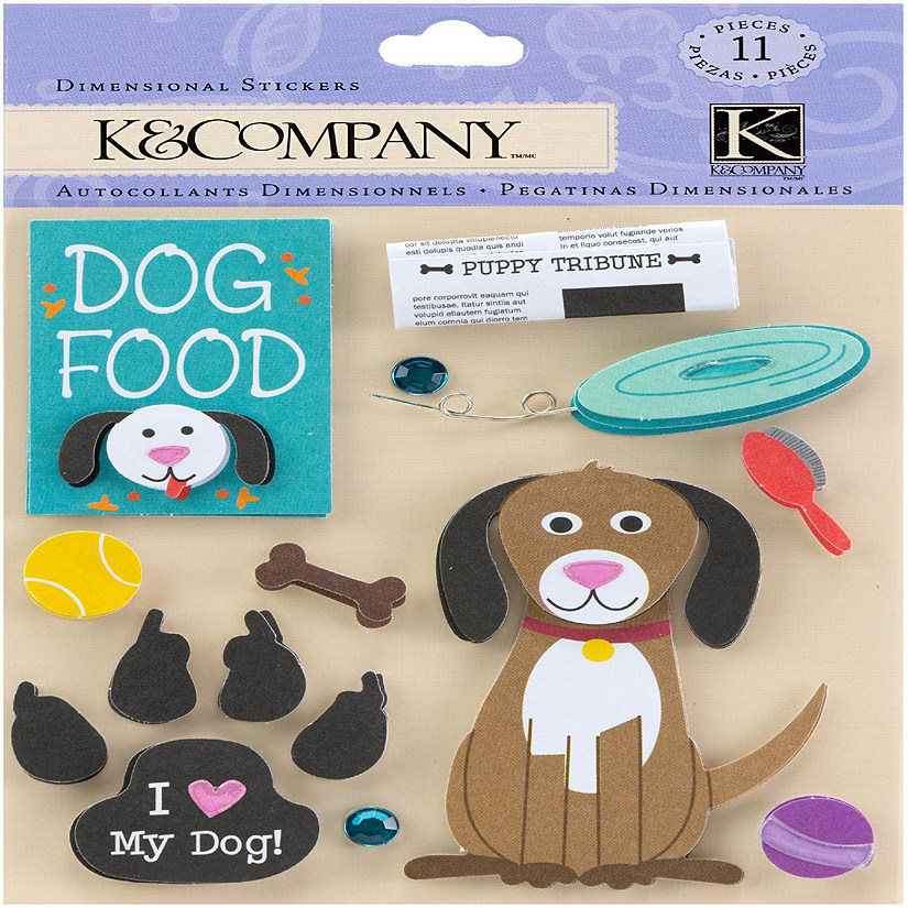 Dimensional Stickers-Doggy Love Image