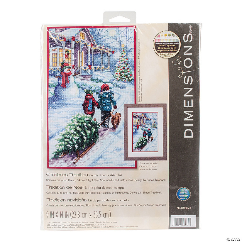 Dimensions Counted Cross Stitch Kit 9"X14" - Christmas Tradition (14 Count) Image